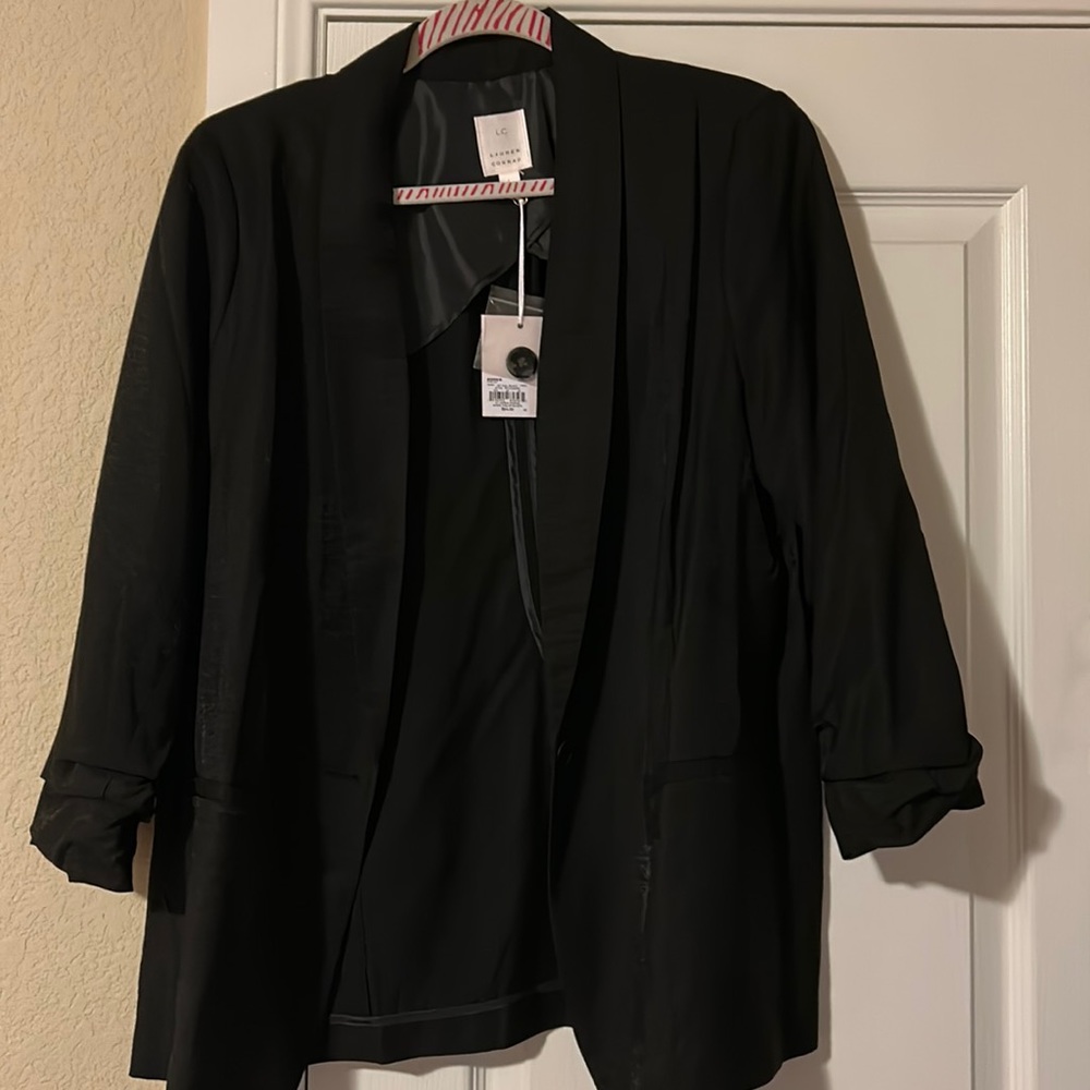 NWT Lauren Conrad Shawl Collar Blazer-Black Large
